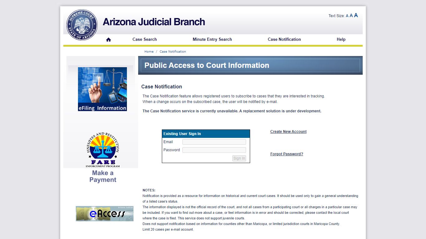 Public Access Case Notification - apps.supremecourt.az.gov